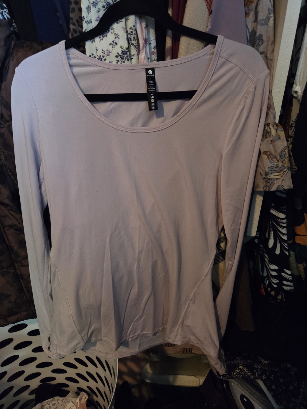 90 Degree By Reflex Long Sleeve Scoop Neck Top - Light PINK